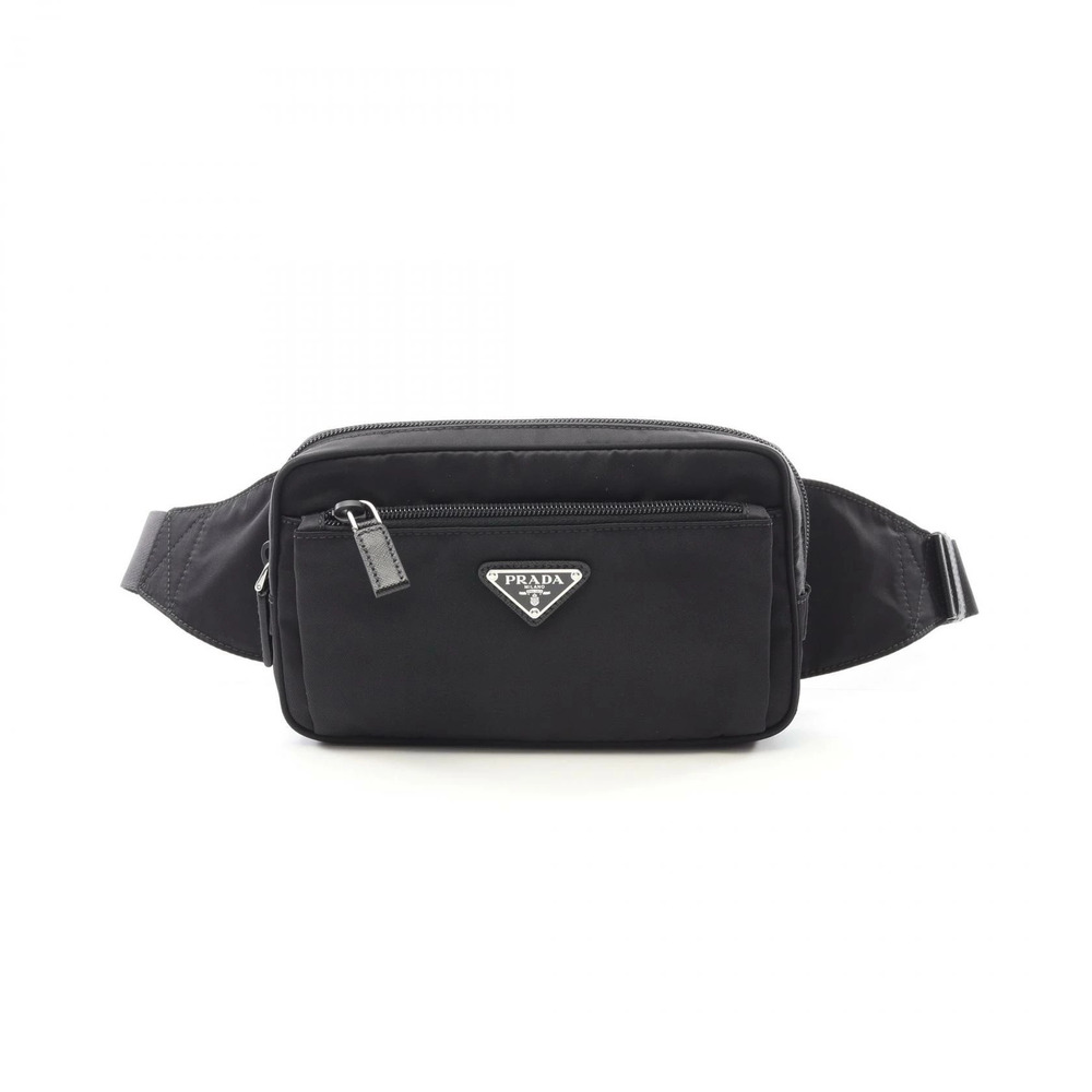 Prada TESSUTO Waist Bag Body Bum Crossbody Belt Black